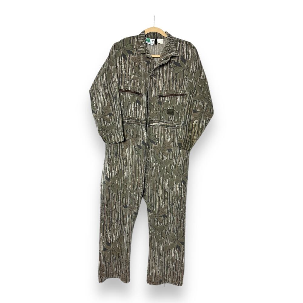 Realtree Camo Coveralls XL Vintage USA Liberty Hunting Workwear VTG 90s